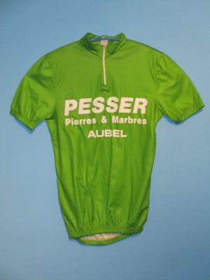 GREEN JERSEY PESSER AUBEL CYCLING SHIRT